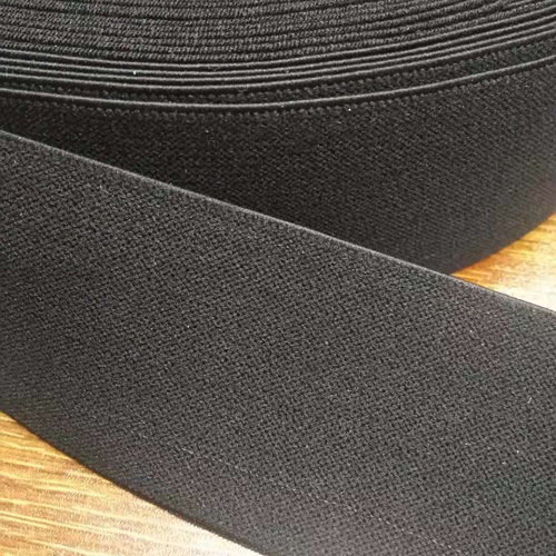 factory direct sales 2cm-5cm polyester black and white twill plain elastic backpack waist of trousers elastic in stock sale