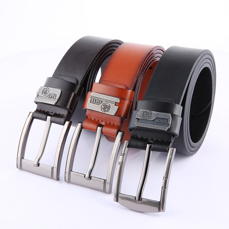 Imitation Leather Men‘s Pin Buckle Belt Fashion Youth Belt Trend Leisure Student Belt Spot Wholesale