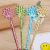 Factory Direct Sales Cute Creative Stationery Cute Female Student Black Carbon Pen Peacock Southeast Flying Hairpin Gel Pen
