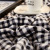 Japanese style simple good taste wind lamb flannel double blanket milk flannel striped check blanket blanket nap blanket wholesale
