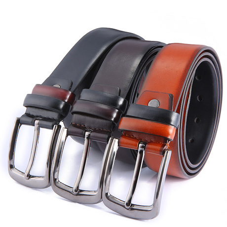 new casual solid color pin buckle men‘s temperament pu belt hot sale fashion 4cm japanese-shaped belt manufacturers wholesale
