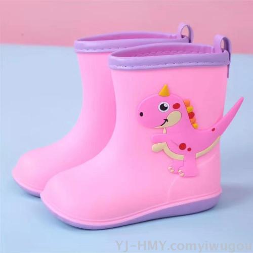 hemu rain baby cute rain boots children rain boots boys and girls toddler non-slip kids glue shoes
