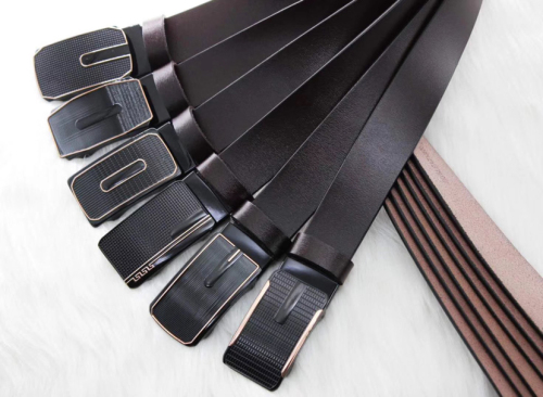men‘s leather toothless belt antique belt fashion versatile pants belt