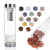 Various Gemstone Water Bottle, Crystal Energy Healing Stainless Steel Glass Water Bottle For Amazon