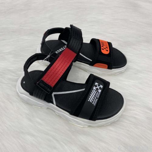 2020 factory hot-selling fashion stitching letter velcro casual breathable boys beach sandals