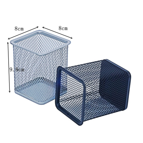 barbed wire durable square metal multifunctional storage pen container/pen cylinder/round pen container