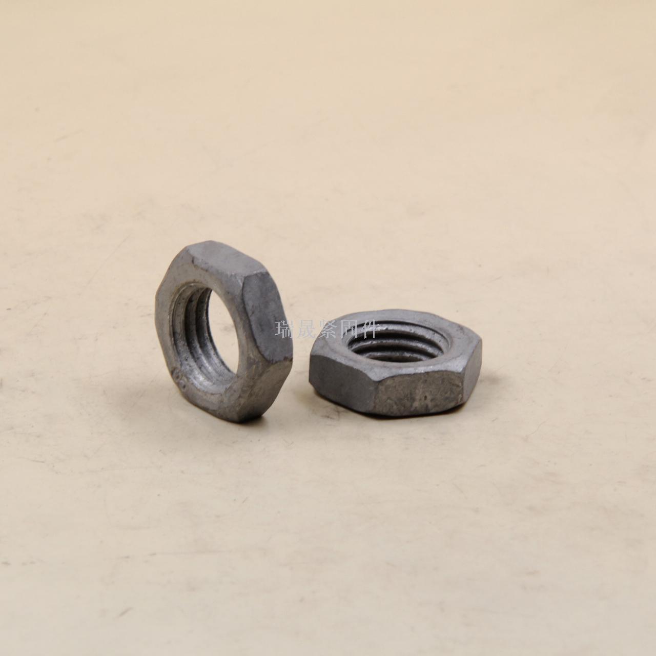 Hot dip galvanized hexagonal thin nut GB6172 hot dip galvanized flat nut spot m12-m64 nuts national
