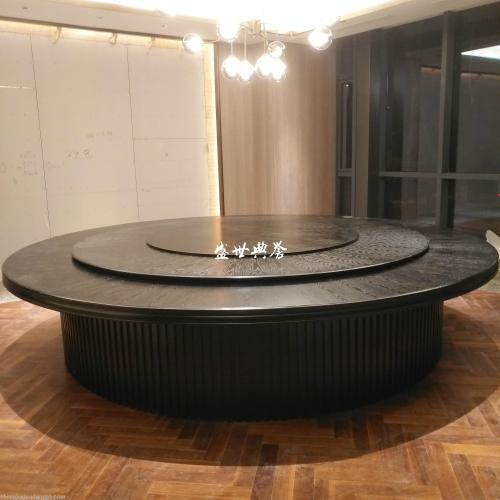 nanchang junlan resort hotel solid wood electric dining table and chair customized restaurant luxury box electric round table