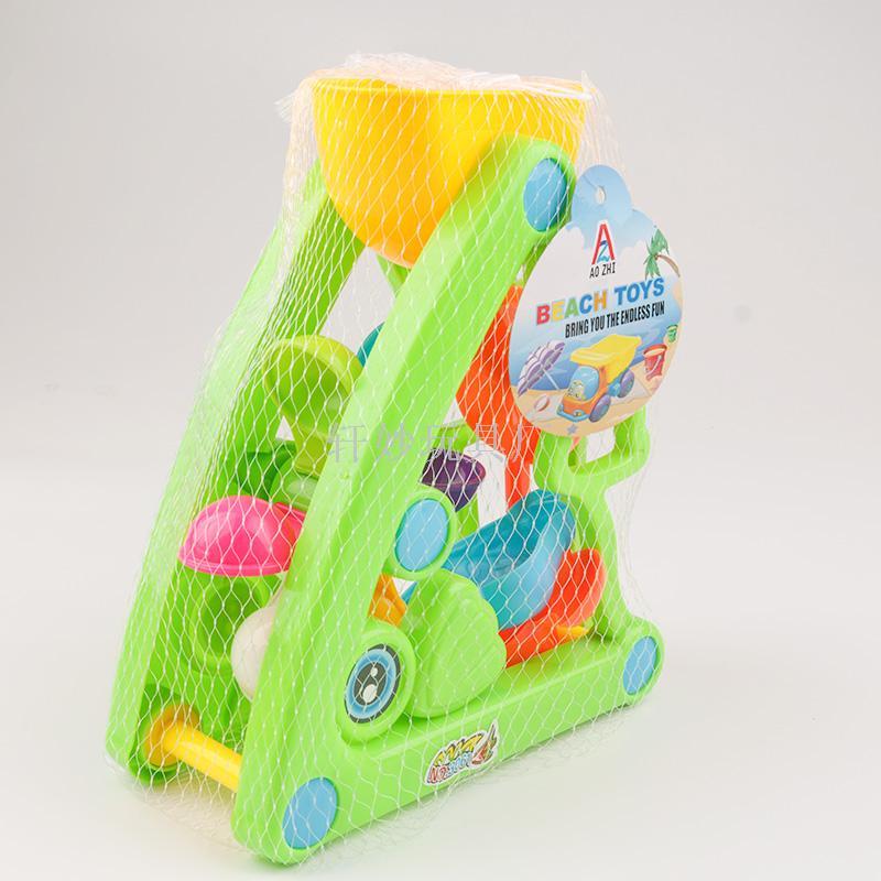 儿童沙滩玩具套装玩沙子工具铲子挖沙鱼沙漏决明子沙滩车厂家直销