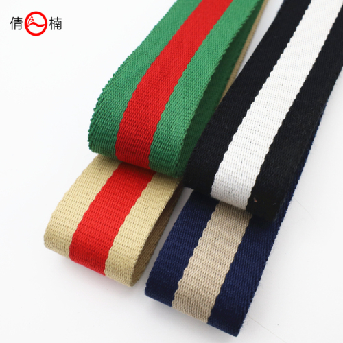factory direct sales 38mm wide encryption color strip polyester cotton ribbon bag backpack canvas belt shoes and hats decorative accessories