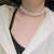 INS Japanese and Korean Hand-Woven Short Pearl Necklace Internet Celebrity Adjustable Necklace Choker Neck Short Necklace