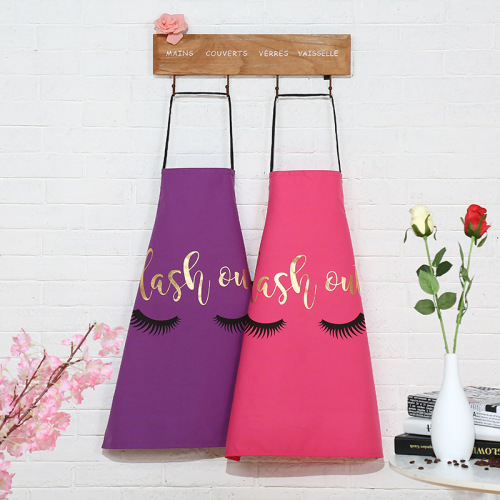 hot sale bronzing printing antifouling kitchen apron wholesale creative home cleaning waterproof work clothes daily necessities customization