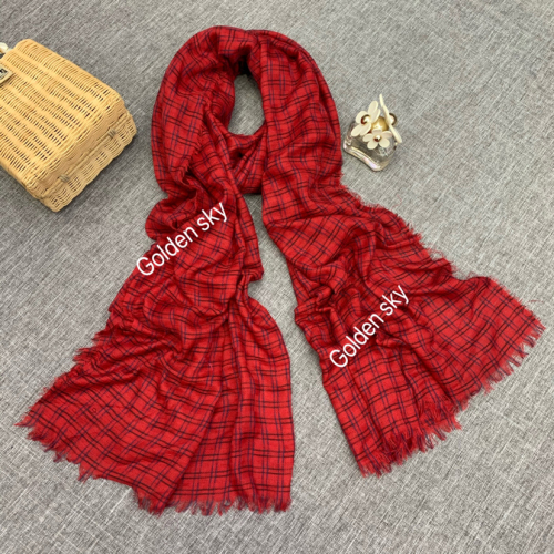 japan and south korea new large size plaid scarf shawl casual scarf golden sky