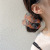 New South Korea super fairy legbroken flower net oversized hair ring Ins wind girl summer large ring texture