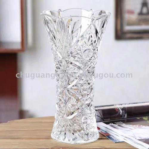 Chuguang Glass crystal Vase Transparent Vase Flower Arrangement Hydroponic Home Decoration