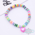 European And American Ladies Soft Pottery Bracelet All-Match Multicolor Creative Acrylic Beaded Bracelet Love Pendant