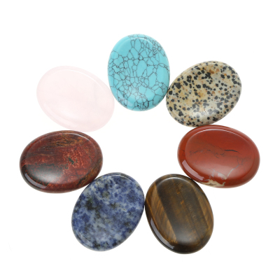Manufacturers wholesale natural semi-precious stone powder crystal amethyst massage stone worry stone thumb stone