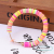 European And American Ladies Soft Pottery Bracelet All-Match Multicolor Creative Acrylic Beaded Bracelet Love Pendant