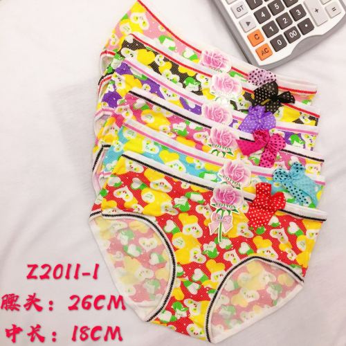 Foreign Trade Underwear Women‘s Underwear Children‘s Briefs Girls Bow Students‘ Pants Factory Direct Sales