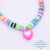 European And American Ladies Soft Pottery Bracelet All-Match Multicolor Creative Acrylic Beaded Bracelet Love Pendant