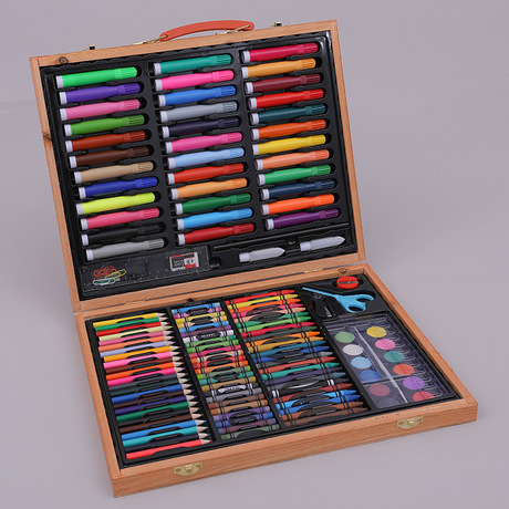 150pcs wooden box brush watercolor pens set art painting graffiti kindergarten children‘s day office supplies