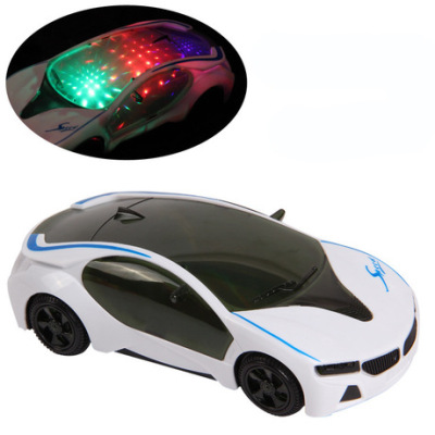 Taobao Hot Sale Electric Universal Car Luminous Music Toy Car Will Turn When Encountering Obstacles Flashing Light Light Factory Wholesale
