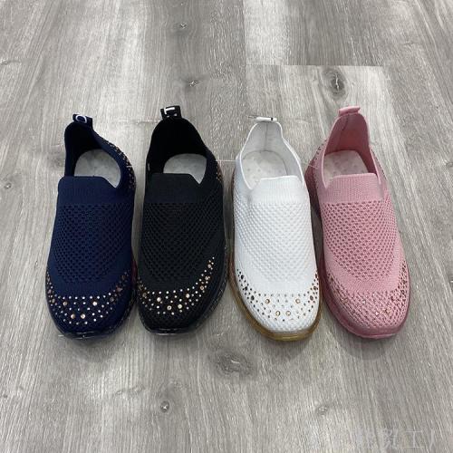 Girl Sport Shoes Spot Exquisite Rhinestone Girls‘ Shoes Slip-on Casual Children Sneakers