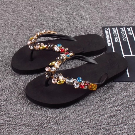 Factory Direct Sales New Korean Women Flip Flops Fashion Casual Trend High-End Custom European and American Style Beach Shoes Cool 