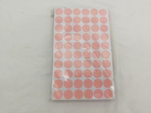 blank dot self-adhesive label round sticker pink color mark mark paste month label color mark
