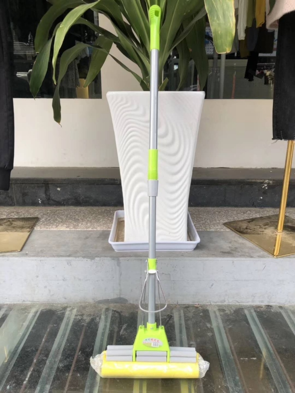 38CM сахарной двухлопастой хлопок для буксировки многофункциональной роллер-швабры без рук pic 5