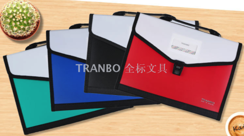 full standard tranbo a4 portable 13-grid organ bag student examination paper folder file bag 13-grid bill folder briefcase