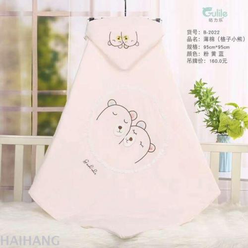Baby Spring and Summer Thin Cotton Baby‘s Blanket Born Baby Blanket Baby Cotton Cartoon Cute Cover Blanket Baby‘s Blanket