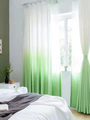 Curtain * chiffon Nordic simple modern gradient balcony living room window screen factory direct sales