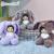 Much love simulation doll cute pet atchi li caton animal imitation rabbit hair grab machine doll plush toys holiday gift