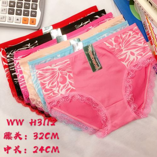 Foreign Trade Underwear Women‘s Briefs Lace Lace Underwear Stitching Underwear Factory Direct Sales 