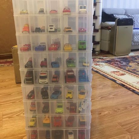 Extra Large Multi-Layer Suitcase Plastic Covered Toy Building Blocks Nail Glue Storage Box Multi-Grid Detachable Storage Box