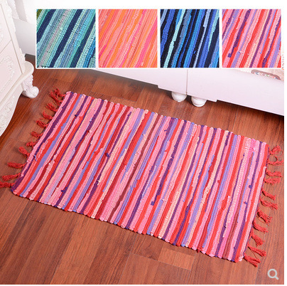 手工地毯编织diy材料风格编织棉布碎布条地毯手工客厅茶几卧室
