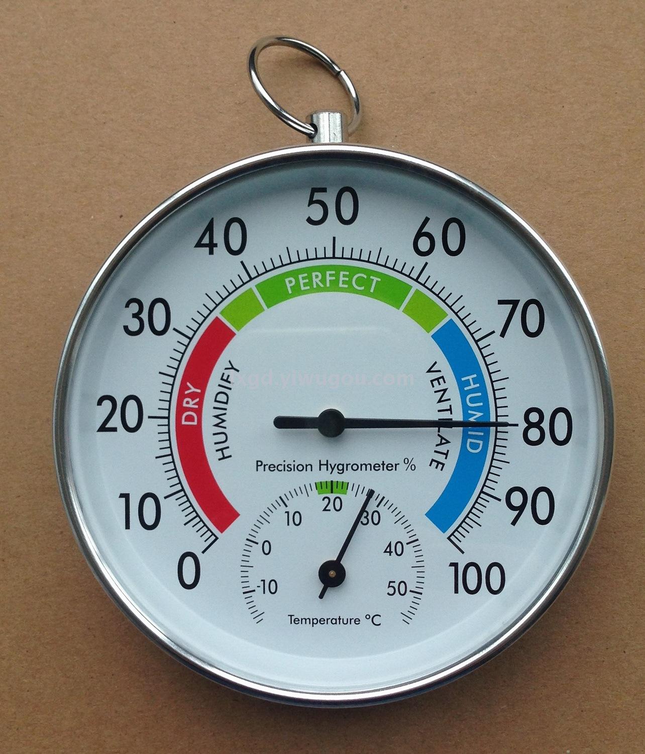 HT9100-C Diameter 10cm-Wet Thermometer (English Color Layout) Hanging Pointer Hygrometer