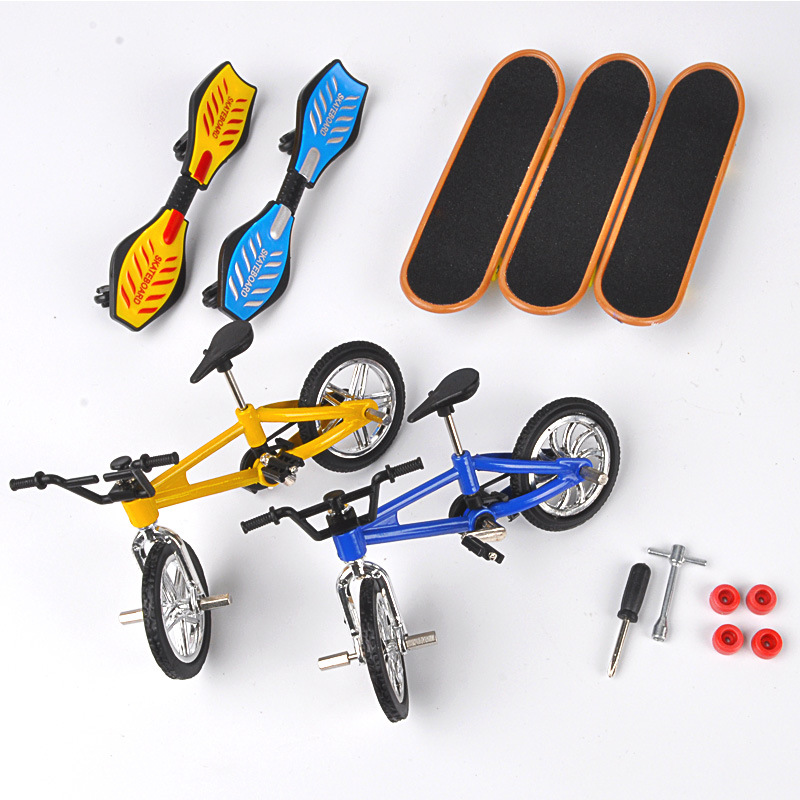 Yuanyuan Supply Finger Bicycle Scooter Set New Assembled Toys Finger Bicycle Vitality Board Amazon