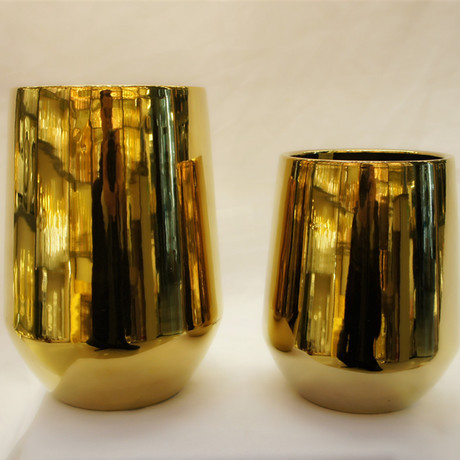 golden fort silver electroplating small flower pot crafts vase ornaments vase ornaments