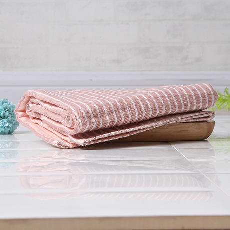 Factory Direct Sales Japanese Household Daily Adult Towel Soft Skin-Friendly Striped Gauze Hotel Face Towel Spot Wholesale