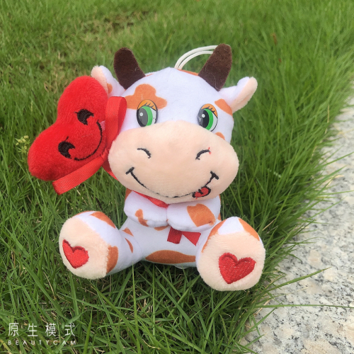 plush toy doll pendant plush cartoon small cow pendant decoration creative calf love pendant car pendant