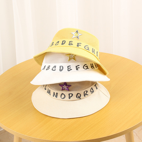 The Children fisherman Hat Five-star Renewed Mesh Sun Hat Korean Edition Spring and Summer New Outdo