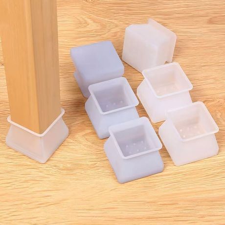 factory direct square furniture foot cover silicone table and chair foot pad thickened silicone table foot cover