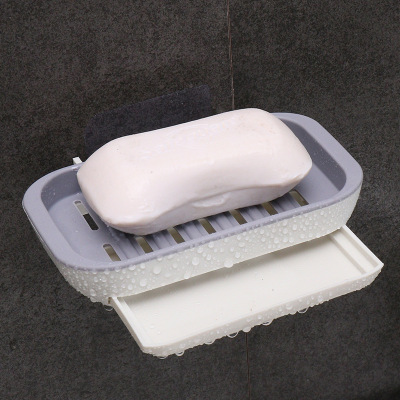 Bathroom soap box soap box soap tray pothole free wall-mounted asphalt soap rack laundry soap box rack