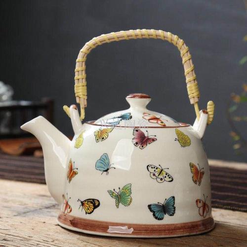 600ml Chinese Style Butterfly Pattern Large Pelican Simple and Elegant Large Capacity Kettle Series Teapot Series Customization