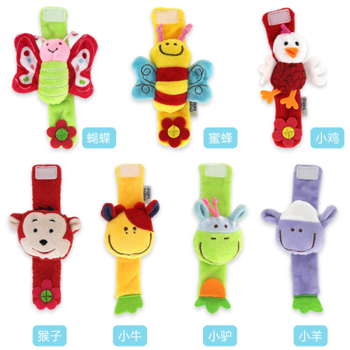 infant animal-shaped wrist rattle soft wrist strap 1 price 0-12 months educational baby toys