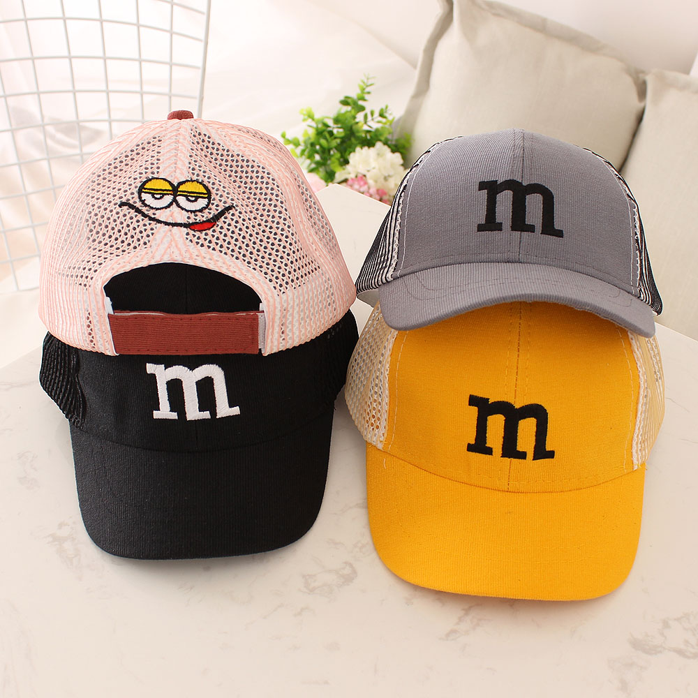 Baseball Cap style children's alphabet mesh Cap Cap boys and...