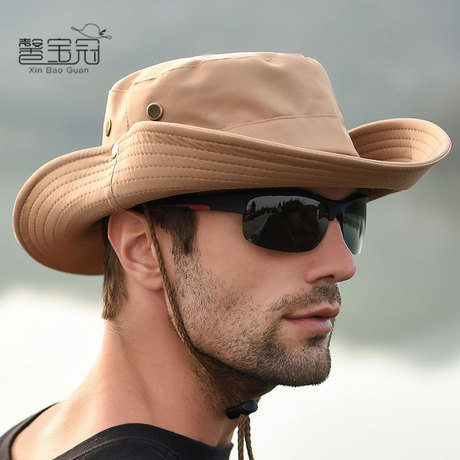 9043 Outdoor Sun Hat Men‘s Alpine Cap Big Brim Breathable Hat Men‘s Sun Hat UV Protection Bucket Hat