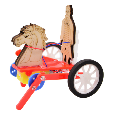 technology small production handmade educational toys ancient chariot model small horse cart xls